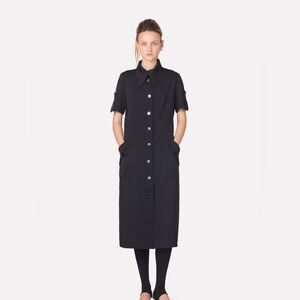 Julia Allert Designer Solid Dress Shirt Black